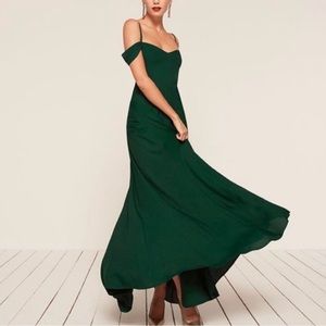 Reformation Emerald Poppy Dress